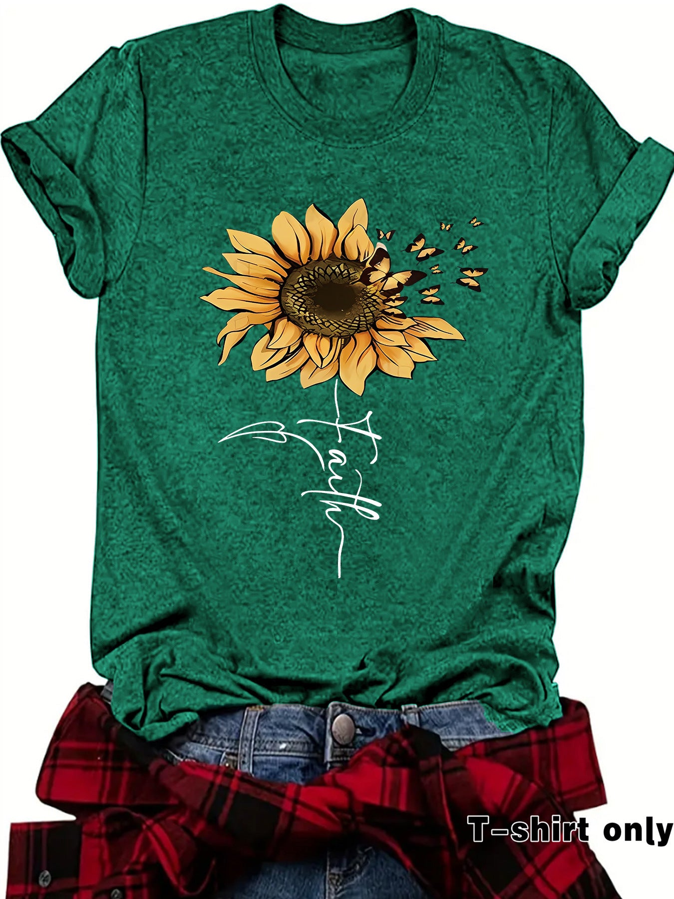 Sunflower Faith Printed Short Sleeve