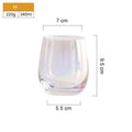 Dry Rainbow Tumbler, Detmold Style Drinkware Glass, Handmade CRT Straight-Edge Portable Crystal Cup