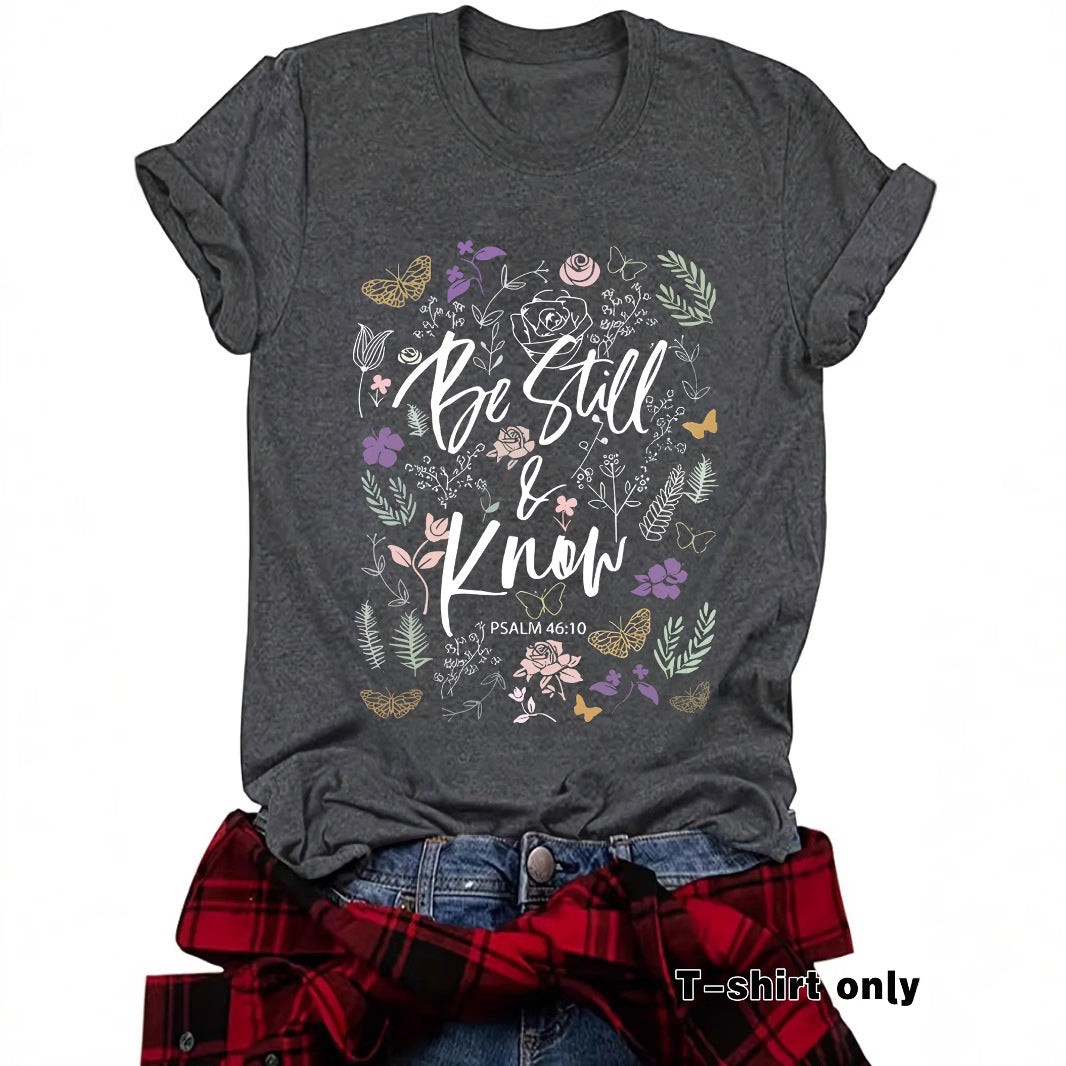 Love in Faith Round Neck Hooded Short Sleeve