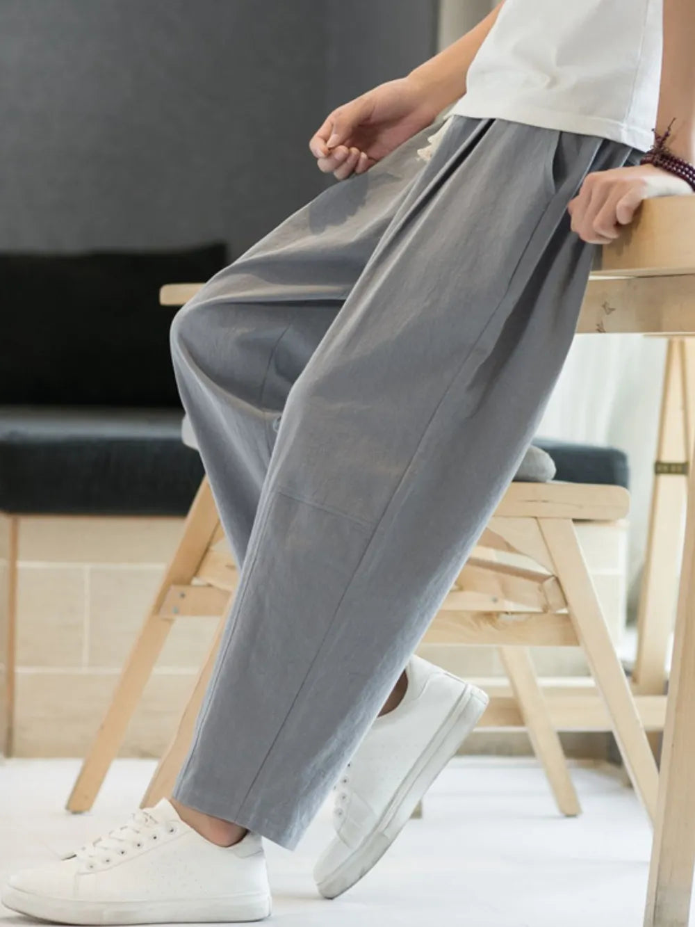Men's Plus Size Cropped Straight Pants