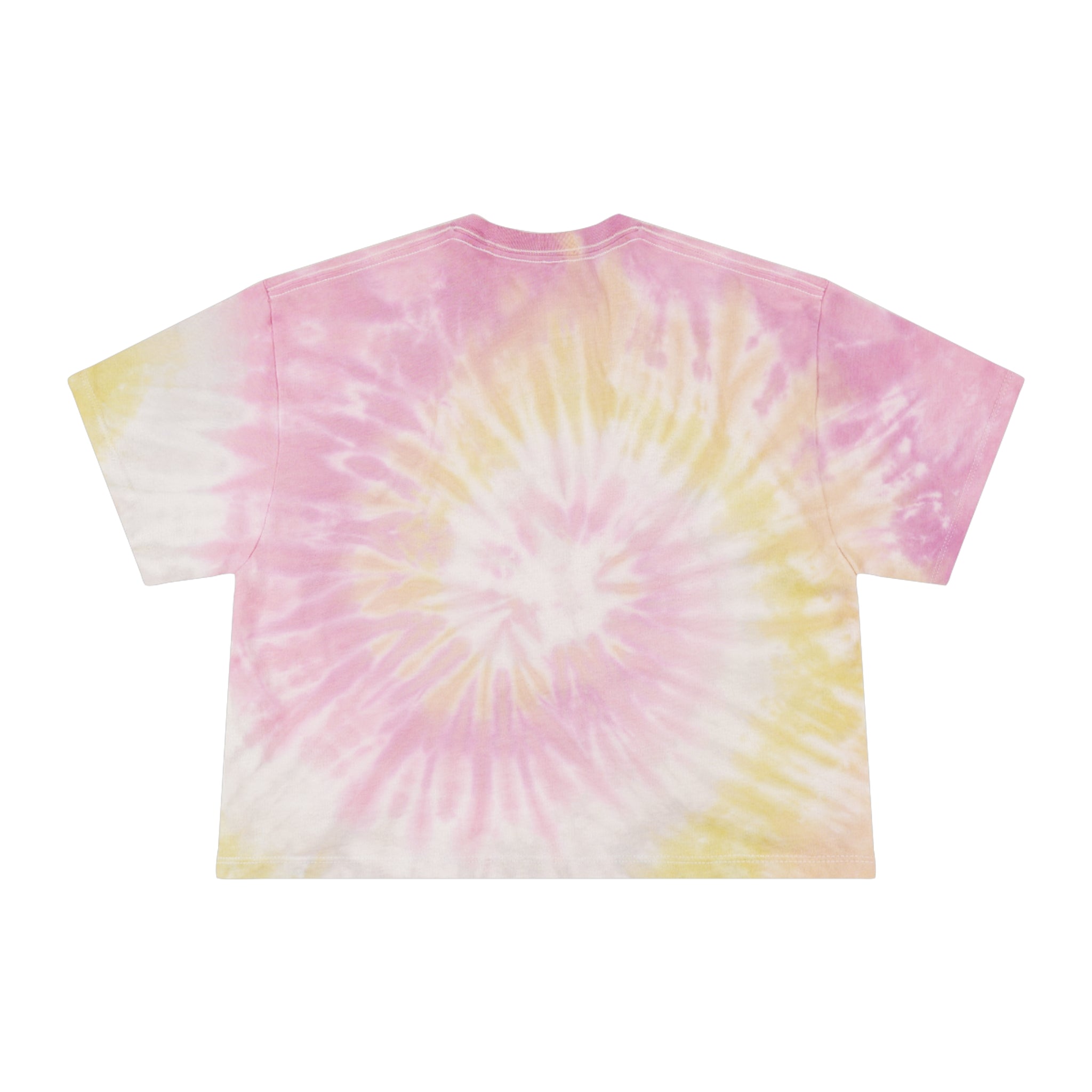 Tie-Dye Crop Tee — "Stay Sharp" Anchor Graphic, Pastel Blue Beach Vibe