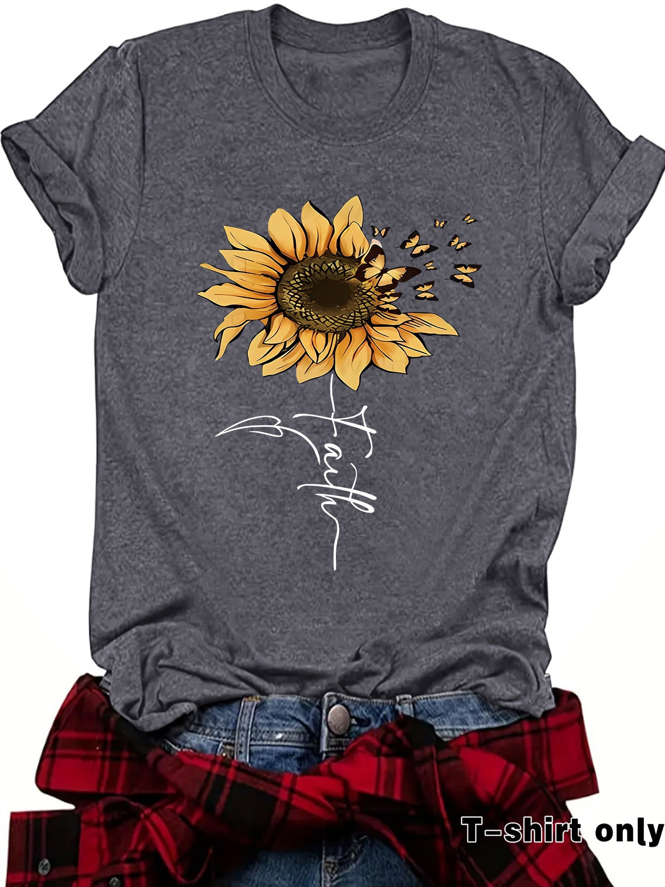 Sunflower Faith Printed Short Sleeve