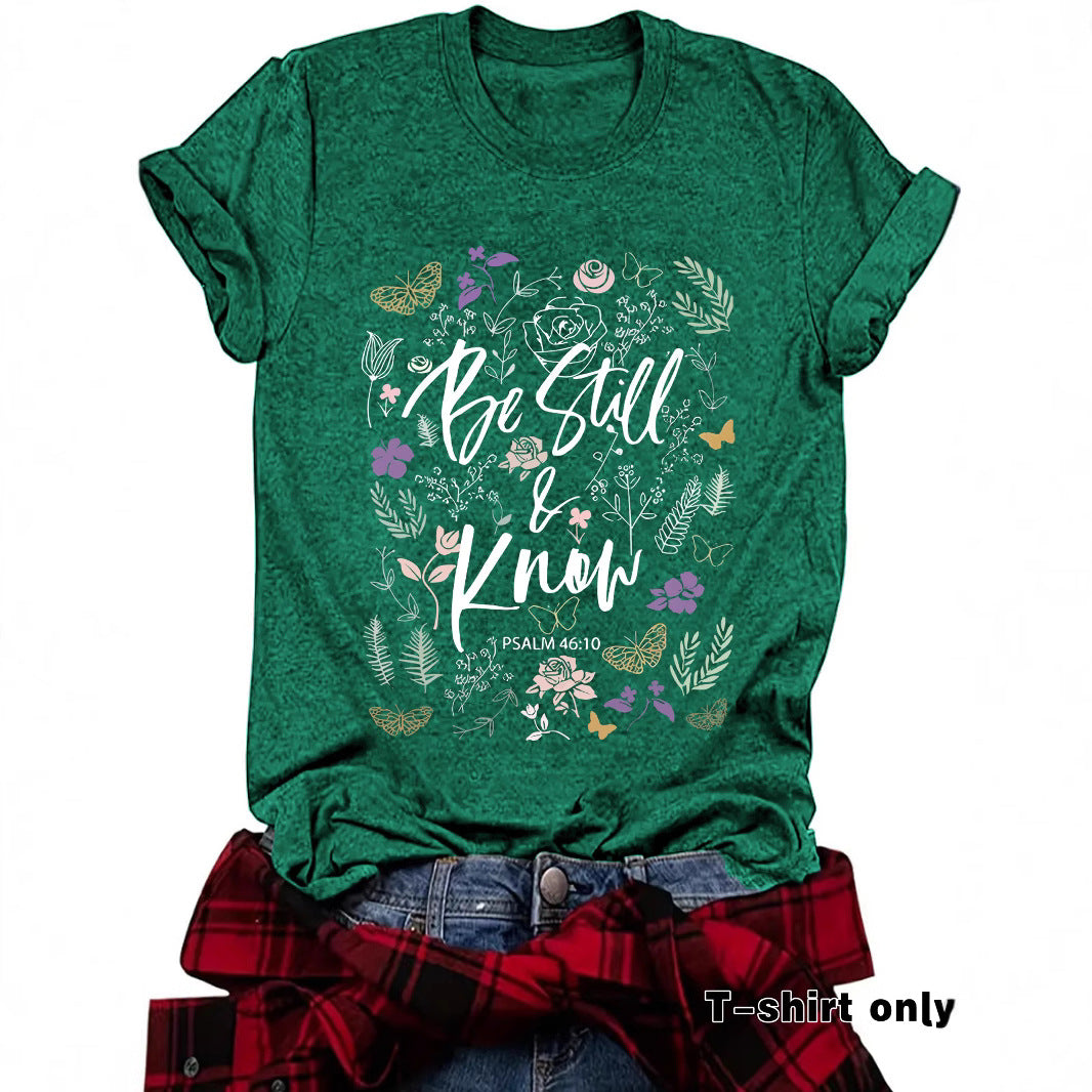 Love in Faith Round Neck Hooded Short Sleeve