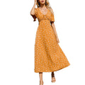 Sexy Sweet Dress Ladies Floral Hot Mom Print Tea Break Waist Light Luxury Skirt